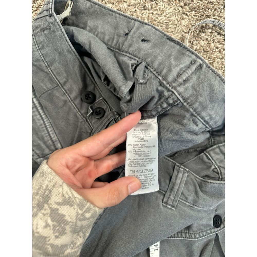 Madewell Garment Dyed Low Rise Slung Straight Cargo Gray Pant Pockets Utility 25 - Picture 5 of 11